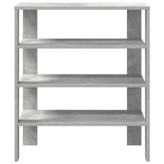 Schoenenrek 61x32x70 cm bewerkt hout betongrijs 4