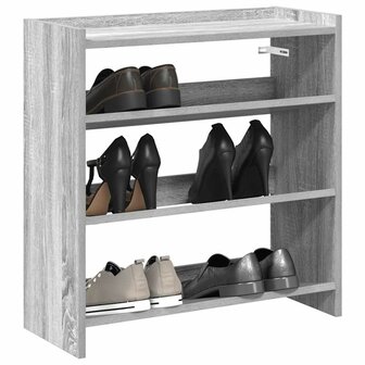 Schoenenrek 60x25x62 cm bewerkt hout grijs sonoma eikenkleurig 1