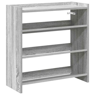 Schoenenrek 60x25x62 cm bewerkt hout grijs sonoma eikenkleurig 2