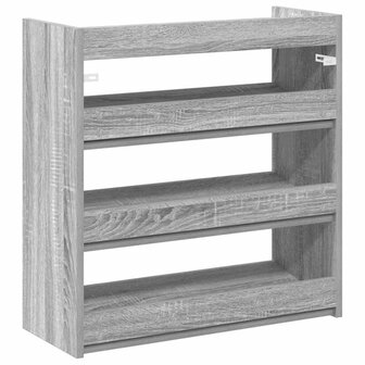 Schoenenrek 60x25x62 cm bewerkt hout grijs sonoma eikenkleurig 6