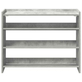 Schoenenrek 80x25x62 cm bewerkt hout betongrijs 4