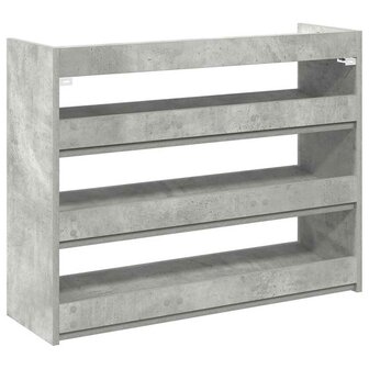Schoenenrek 80x25x62 cm bewerkt hout betongrijs 6