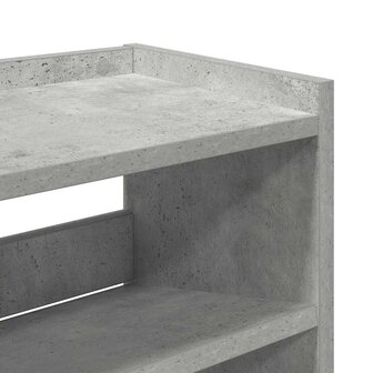 Schoenenrek 80x25x62 cm bewerkt hout betongrijs 7