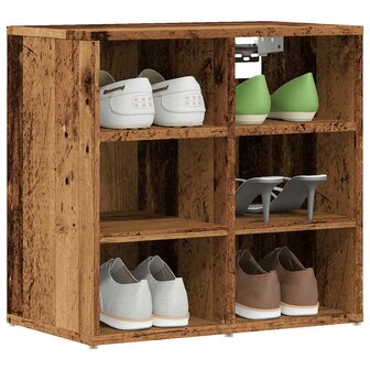 Schoenenkast 52x30x50 cm oud houtkleurig 1