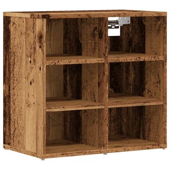 Schoenenkast 52x30x50 cm oud houtkleurig 2