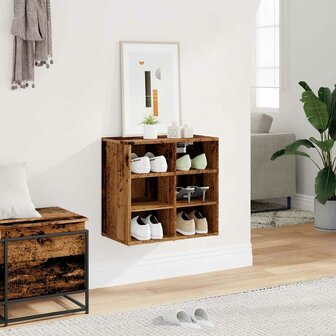 Schoenenkast 52x30x50 cm oud houtkleurig 3