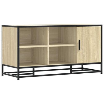 Schoenenbank 100x40x53,5 cm bewerkt hout en metaal sonoma eiken 2