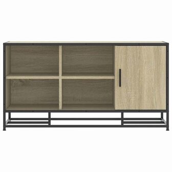 Schoenenbank 100x40x53,5 cm bewerkt hout en metaal sonoma eiken 4