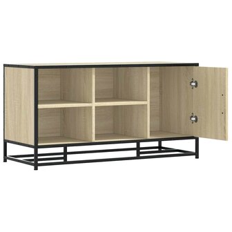 Schoenenbank 100x40x53,5 cm bewerkt hout en metaal sonoma eiken 5