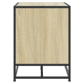 Schoenenbank 100x40x53,5 cm bewerkt hout en metaal sonoma eiken 7