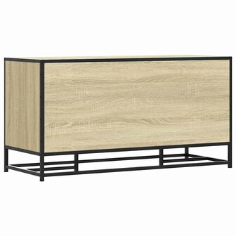 Schoenenbank 100x40x53,5 cm bewerkt hout en metaal sonoma eiken 8