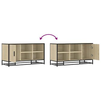 Schoenenbank 100x40x53,5 cm bewerkt hout en metaal sonoma eiken 9