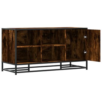 Schoenenbank 100x40x53,5cm bewerkt hout en metaal gerookt eiken 5