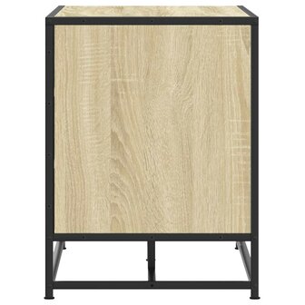 Schoenenbank 84x40x53,5 cm bewerkt hout en metaal sonoma eiken 5