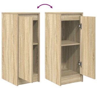 Dressoir 29,5x34x76 cm bewerkt hout sonoma eikenkleurig 9