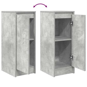 Dressoir 29,5x34x76 cm bewerkt hout betongrijs 9
