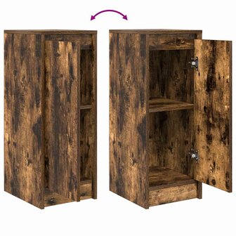 Dressoir 29,5x34x76 cm bewerkt hout gerookt eikenkleurig 9