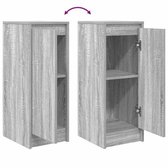 Dressoir 29,5x34x76 cm bewerkt hout grijs sonoma eikenkleurig 9
