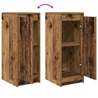 Dressoir 29,5x34x76 cm bewerkt hout oud houtkleurig 9