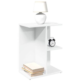 Nachtkastje 46,5x29x61 cm bewerkt hout wit 1