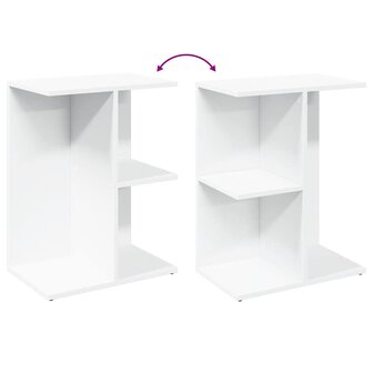 Nachtkastje 46,5x29x61 cm bewerkt hout wit 7