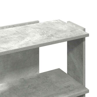 Boekenkast 3-laags 60x30x60 cm bewerkt hout betongrijs 7