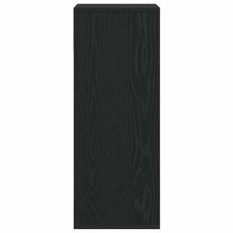 Boekenkast 34x31x80 cm bewerkt hout zwart 5
