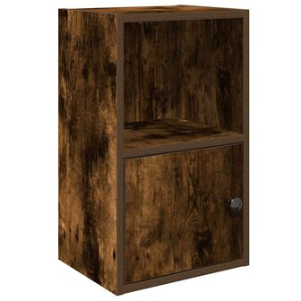 Boekenkast 31x24x52 cm bewerkt hout gerookt eikenkleurig 2