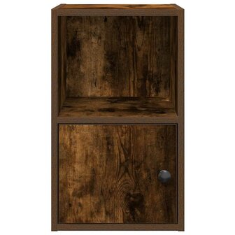 Boekenkast 31x24x52 cm bewerkt hout gerookt eikenkleurig 5
