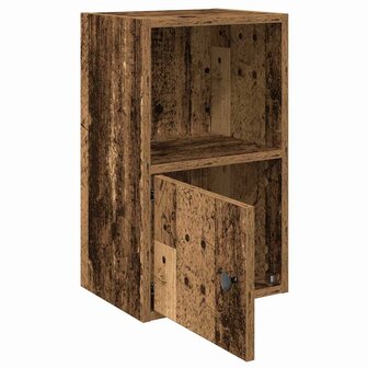 Boekenkast 31x24x52 cm bewerkt hout oud houtkleurig 4