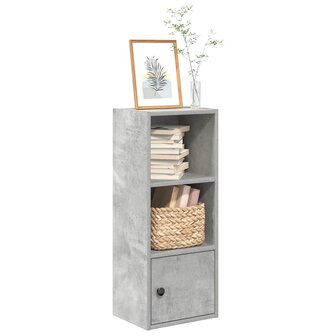Boekenkast 31x24x77 cm bewerkt hout betongrijs 1