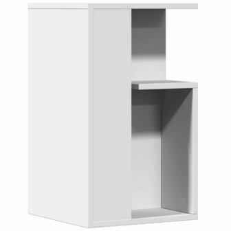Bijzettafel 35x35x60 cm bewerkt hout wit 2