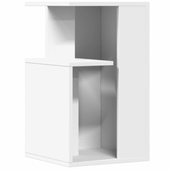 Bijzettafel 35x35x60 cm bewerkt hout wit 7