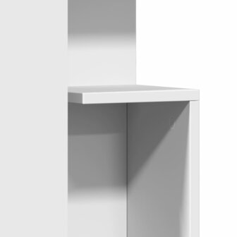 Bijzettafel 35x35x60 cm bewerkt hout wit 8