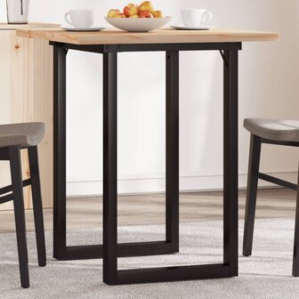 Eettafel O-frame 60x60x75,5 cm massief grenenhout en staal 1