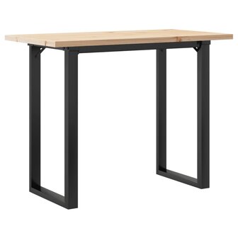 Eettafel O-frame 100x50x75,5 cm massief grenenhout en staal 2