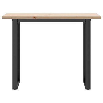 Eettafel O-frame 100x50x75,5 cm massief grenenhout en staal 4
