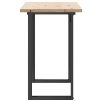 Eettafel O-frame 100x50x75,5 cm massief grenenhout en staal 5