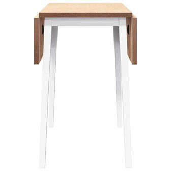 Eettafel massief hout wit rubber 6