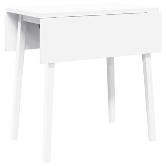 Eettafel massief hout wit rubber 7