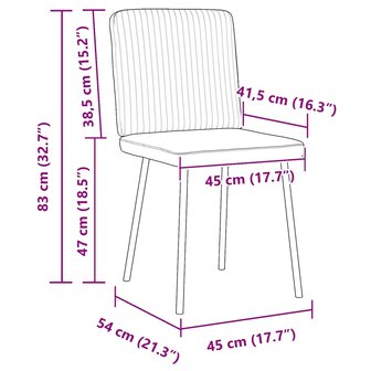 Eetkamerstoelen 2 st fluweel zwart 9