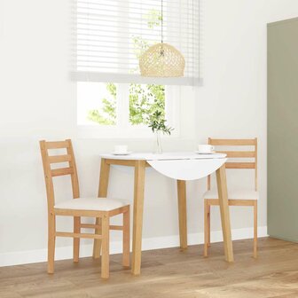 Eetkamerstoelen met kussens 2 st massief hout rubber 1