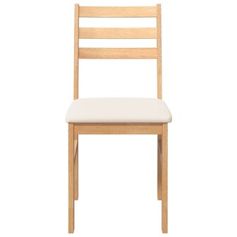 Eetkamerstoelen met kussens 2 st massief hout rubber 5
