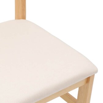 Eetkamerstoelen met kussens 2 st massief hout rubber 8