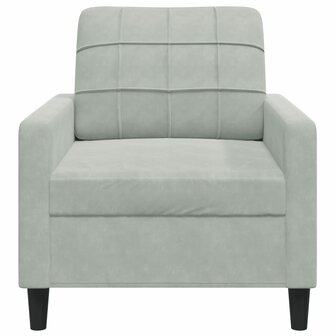 Fauteuil 60 cm fluweel lichtgrijs 4