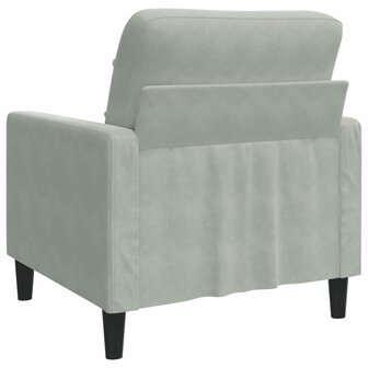 Fauteuil 60 cm fluweel lichtgrijs 6