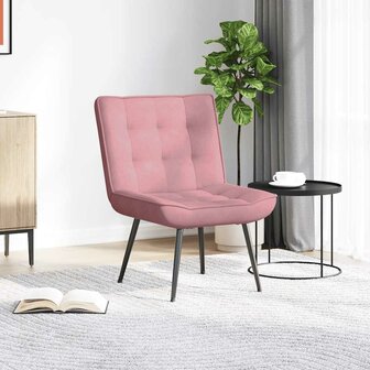 Relaxstoel 64x74x84 cm fluweel roze 3