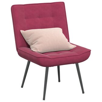 Relaxstoel 64x74x84 cm fluweel wijnrood 1