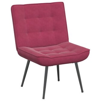 Relaxstoel 64x74x84 cm fluweel wijnrood 2