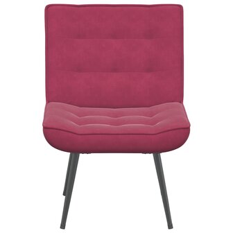 Relaxstoel 64x74x84 cm fluweel wijnrood 4